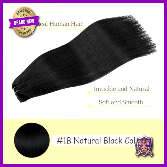 26 Inch Clip In Human Hair Extensions 7 Piece Set 120g Straight main image 7